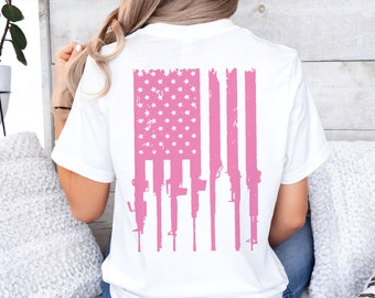 Second Amendment Shirt for Women, Pink Rifle T-Shirt, Christmas Gift for Wife, Republican Gifts, Right to Bear Arms Shirt, 2A Shirt for Her