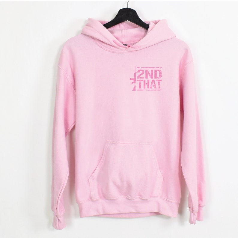 Second Amendment Hoodie for Women, Pink Firearm Flag Back Design ...