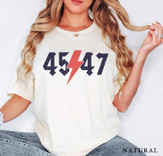 Trump 2024 T-shirt, 45 47 Presidential Campaign Election
