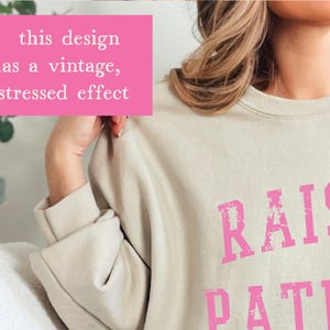 Raising Patriots Sweatshirt, Vintage Style American Mama Sweater, New Mom Gift Idea, US Military Wife Shirt image 6