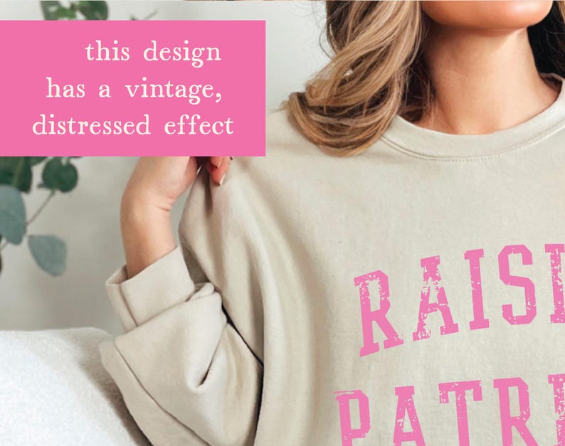 Raising Patriots Sweatshirt, Vintage Style American Mama Sweater, New Mom Gift Idea, US Military Wife Shirt image 6