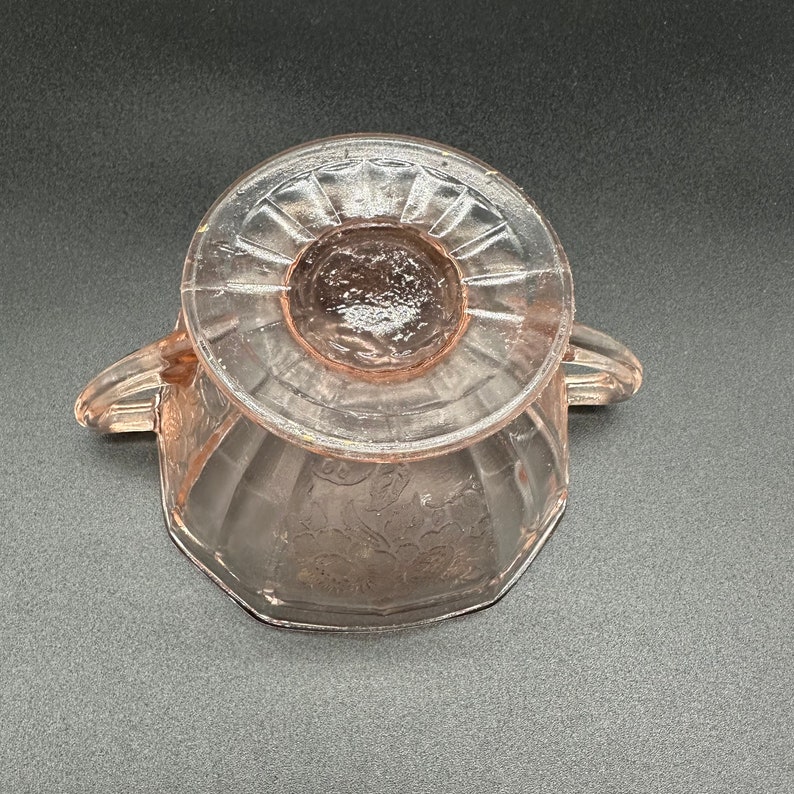 Vintage Mayfair Pink Depression Glass Sugar and Creamer Set Etsy