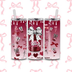 Dr Pepper Png Tumbler design 2O Oz design
