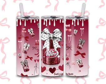 Dr Pepper Png Tumbler design 2O Oz design