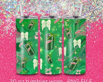 Mountain Dew Tumbler wrap . 20 oz digital file.