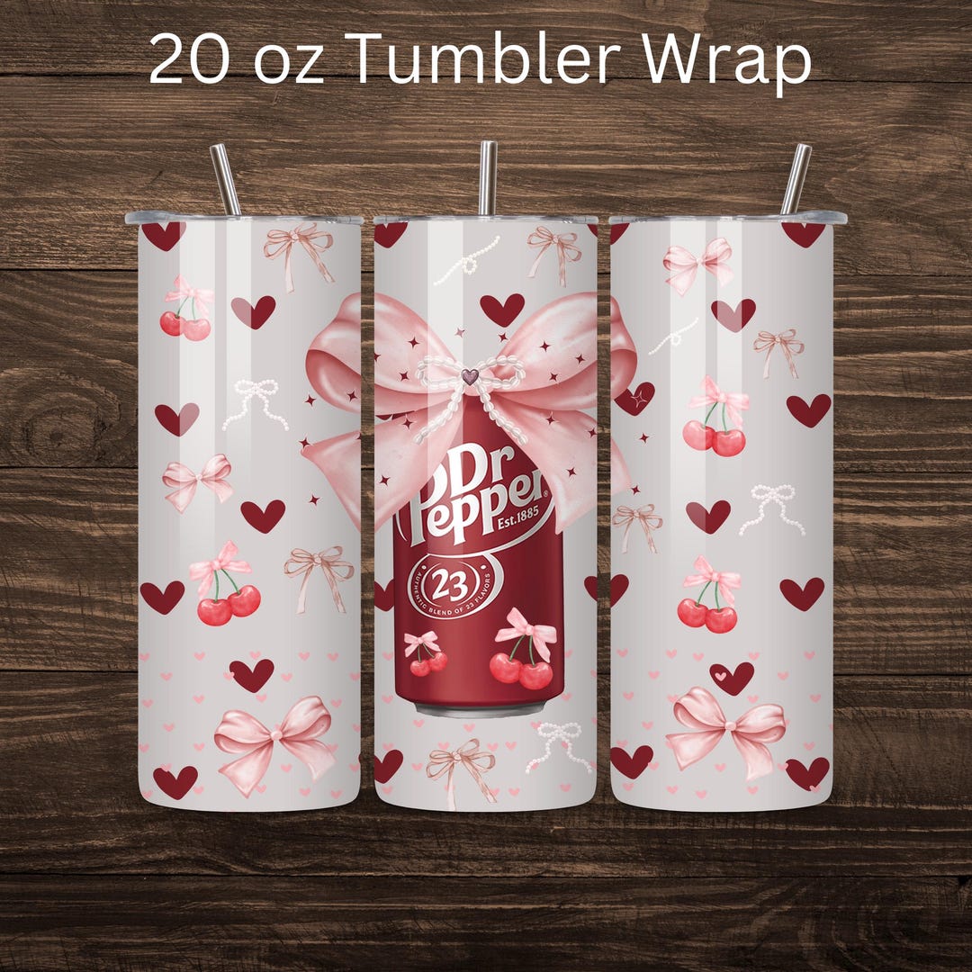 Dr Pepper Png 20 Oz Tumbler Wrap. Digital Png File. - Etsy