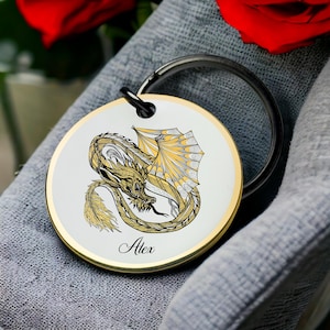 Llavero de dragón serpiente, regalo de mitología fantástica, recuerdo personalizado, símbolo de criatura mística poderosa, llavero artístico, el mejor regalo de San Valentín para él.