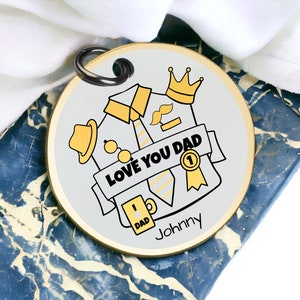 Love you dad, Daddy&#39;s Little Stars Keyring, father of the bride, father&#39;s day gift, family keyring, daughter&#39;s love, dad dada daddy bear