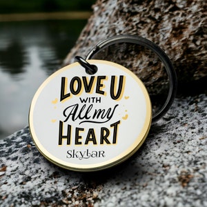 Llavero con mensaje de amor romántico, regalo sincero para parejas, llavero con amuleto de aniversario único, diseño hecho a mano, regalo el mejor regalo de San Valentín para él