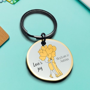 Je t'aime plus porte-clés pour cadeau de mariage pour homme cadeau papa unique vous êtes tellement aimé porte-clés personnalisé lune et étoiles