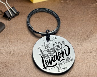 London Memories Charm,  London Skyline, London Cityscape, London icons, London Travel, Surprise Trip Reveal, belongs to keyring, mum gift