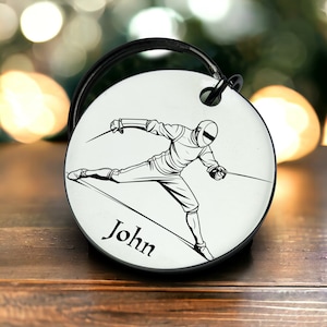 Fencing Keychain, Unique Gift for Fencing Enthusiasts, valentine day gift for him