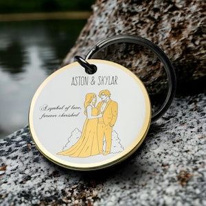 Símbolo de amor, regalo de dama de honor, regalo para novia, regalo de llavero para parejas, regalo sentimental personalizado, regalo para él, regalo para tía, fecha de aniversario