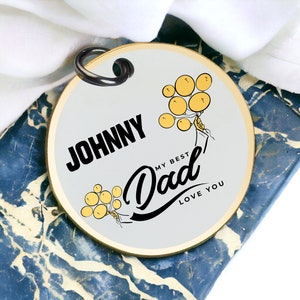 Best Dad, Love you, father&#39;s day, Fathers Day Gifts, Daddy Birthday Gift, keychain for dad, personalised daddy, Sentimental gift,