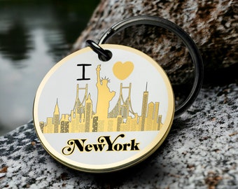 New York Keychain, Great for NYC Enthusiasts, New York Landmark, Perfect for New York Fans, New York Destination Keychain, NYC Skyline