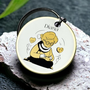 Acogedor llavero de abuela grabado Llavero de Nana Regalo personalizado para el amor familiar y los preciados recuerdos de la abuela El mejor regalo del día de San Valentín para él