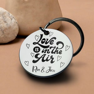 Amor no Ar Charm, Romântico, Presente de Casal, presente para namorada, Presente para ele, Melhor chaveiro de pai, Presente para ele, Avós