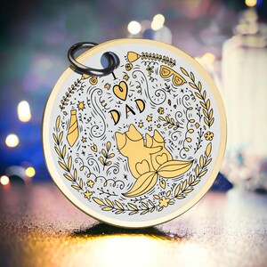 Portachiavi con incisione floreale a forma di volpe, regalo personalizzato per papà, anniversario, compleanno, nome personalizzato, regalo ideale per San Valentino.