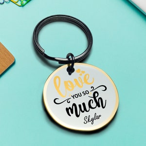 I love you keychain handgemachtes romantisches Geschenk perfektes einzigartiges Tokenpaarentwurfjubiläumsschlüsselringliebe Bestes valentinstagsgeschenk für ihn