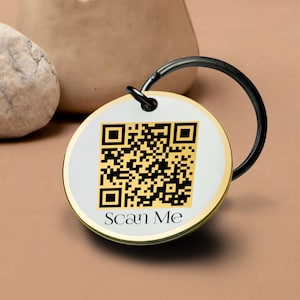 Scan QR Code Keychain Personalized Stylish Gift Smart keychain custom QR branding key chain Unique Keyring Best valentines day gift for him