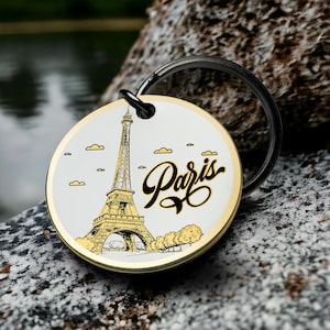 Porte-clés Paris Tour Eiffel Porte-clés Cadeau pour amoureux de voyage Souvenir romantique Scénique vacances en France Cadeau unique Meilleur cadeau pour la Saint-Valentin