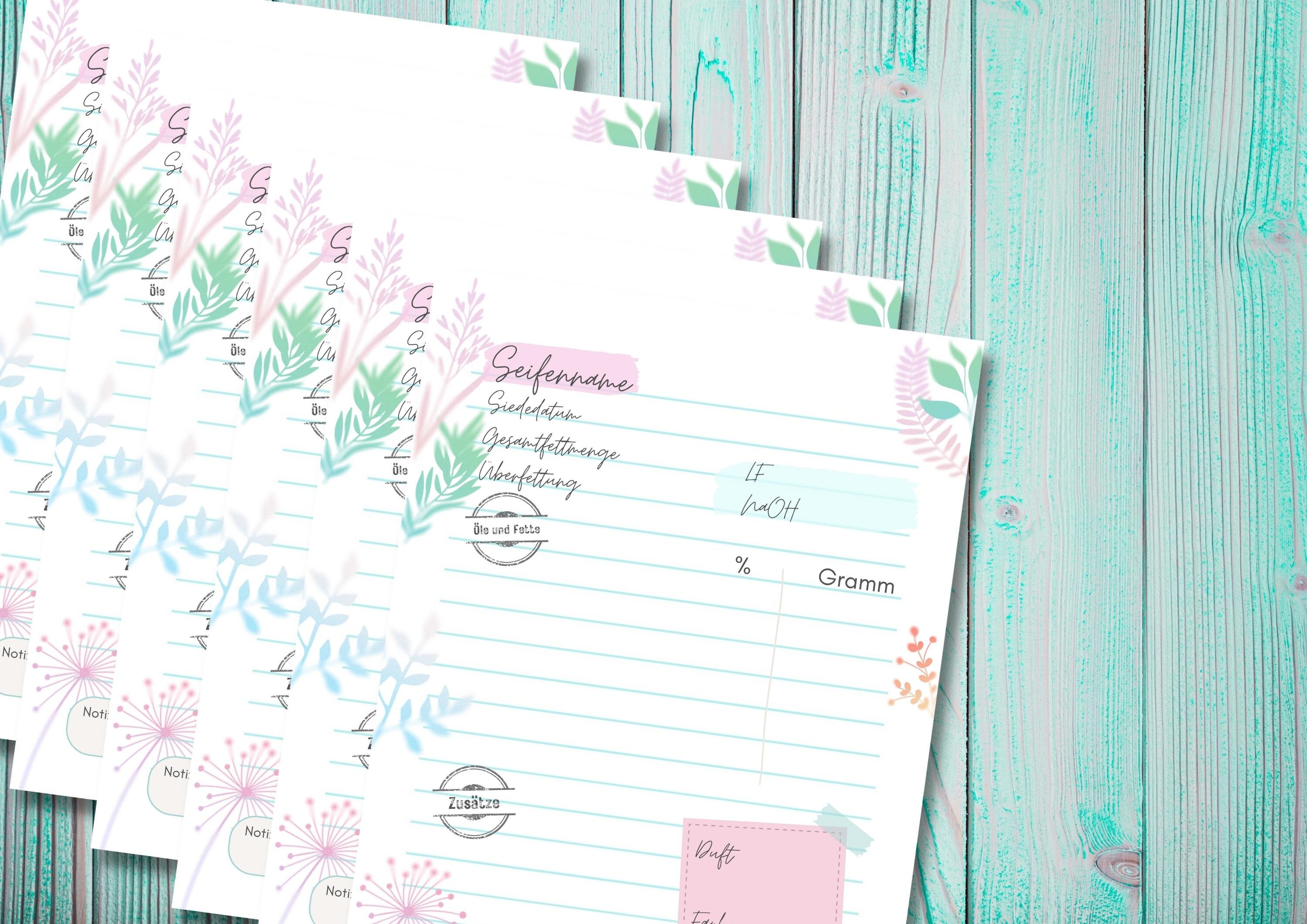 Printable Soap Recipe Template - Etsy