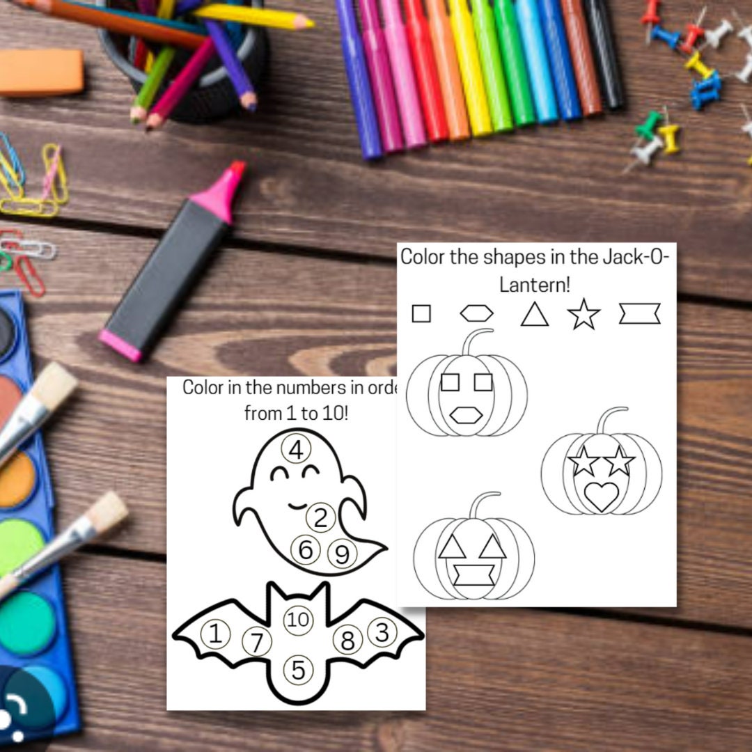 Toddler Printable Halloween Workbook - Etsy