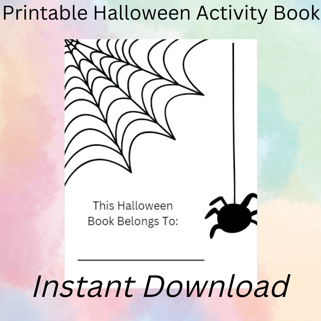 Toddler Printable Halloween Workbook - Etsy