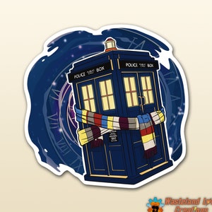 Doctor Dr Who TARDIS Anime Sticker Decal for Car Laptop Phone Tumbler Water Bottle Notebook Journal Sticker Decal Gift for Doctor Dr Who Fan