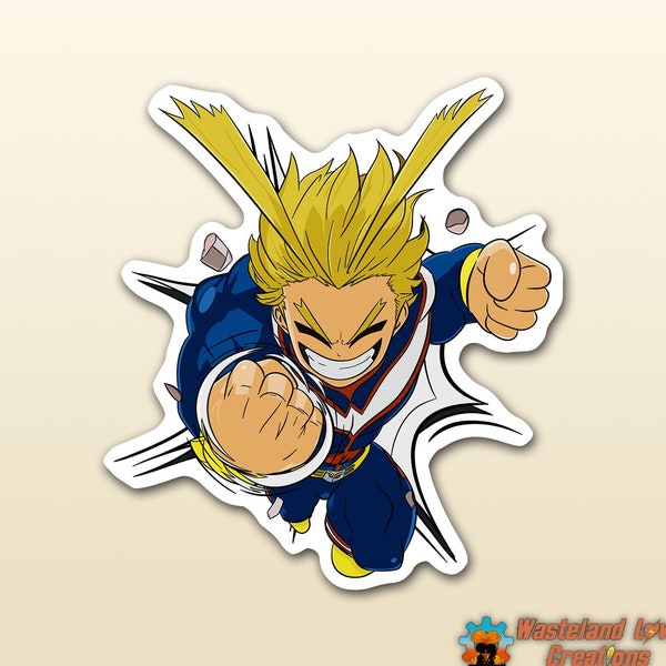 All Might My Hero Academia MHA Anime Sticker Decal for Car Laptop Phone Tumbler Water Bottle Notebook Journal Sticker Decal Gift for MHA Fan