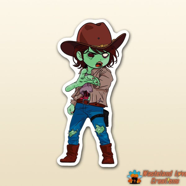 Zombie Carl TWD Sticker Decal for Car Laptop Phone Tumbler Water Bottle Notebook Journal Sticker Decal Gift for The Walking Dead Horror Fan