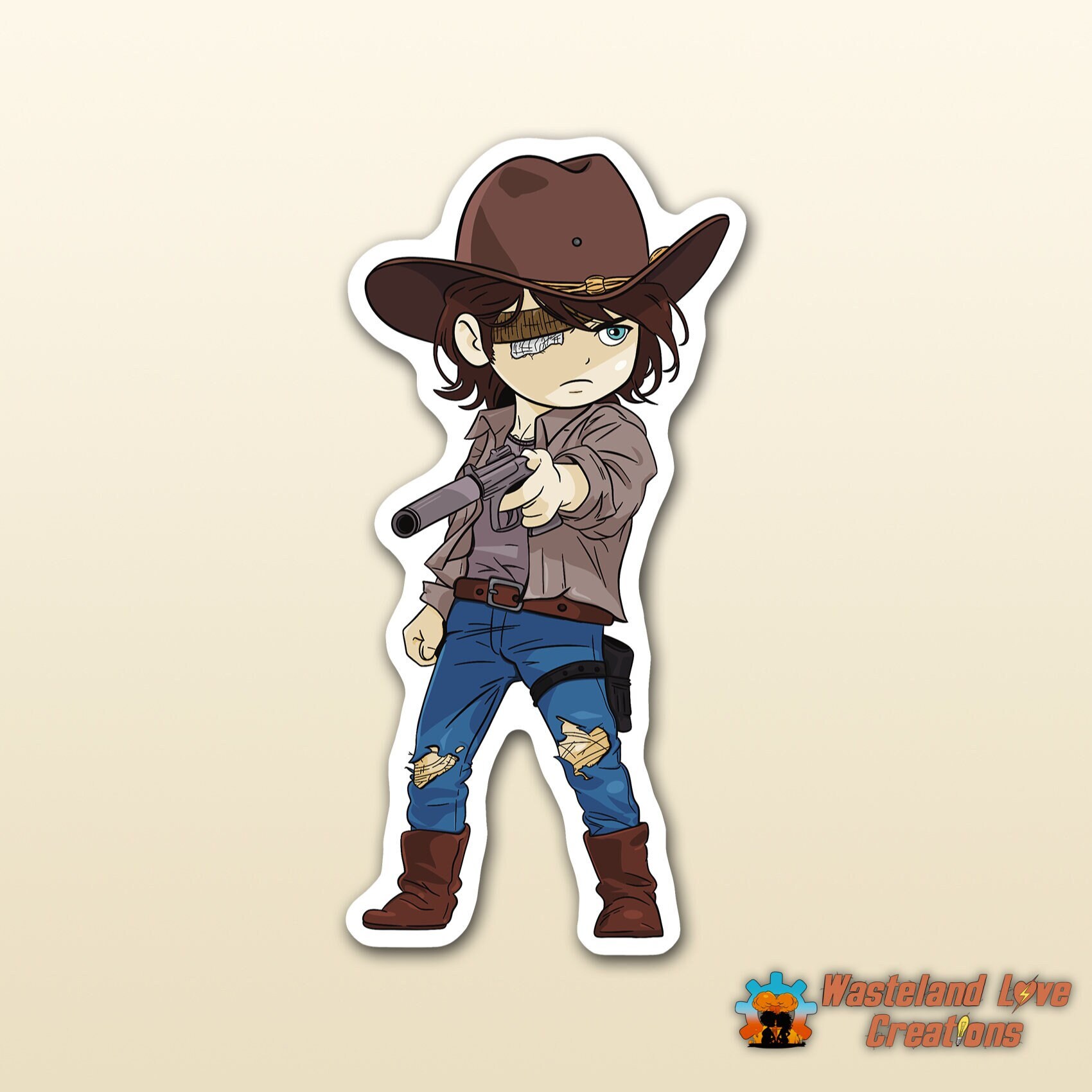 Carl Grimes TWD Sticker Decal for Car Laptop Phone Tumbler Water Bottle Notebook Journal Sticker