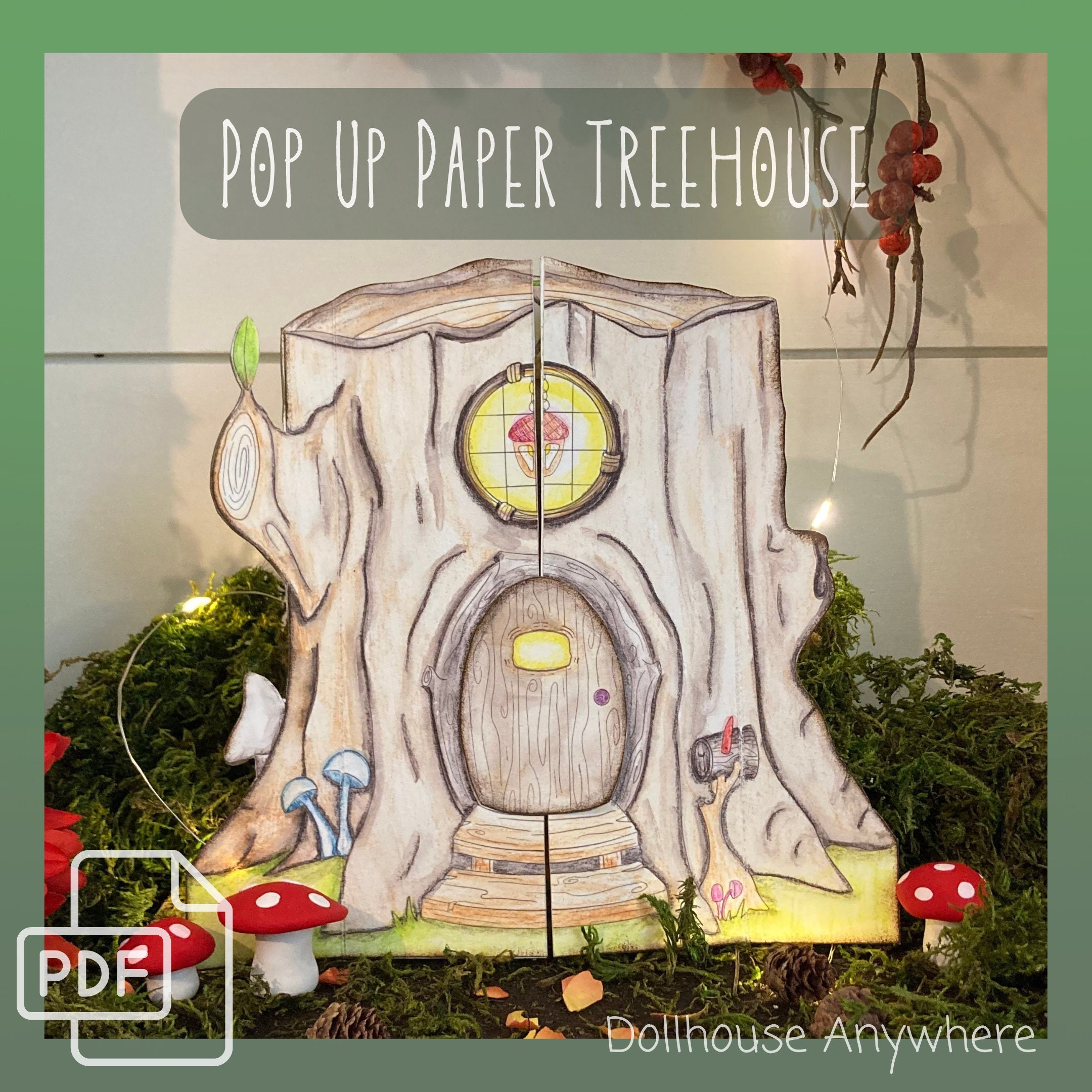 Printable Pop-up Papercraft Dollhouse  Paper doll house, Paper crafts,  Paper house printable