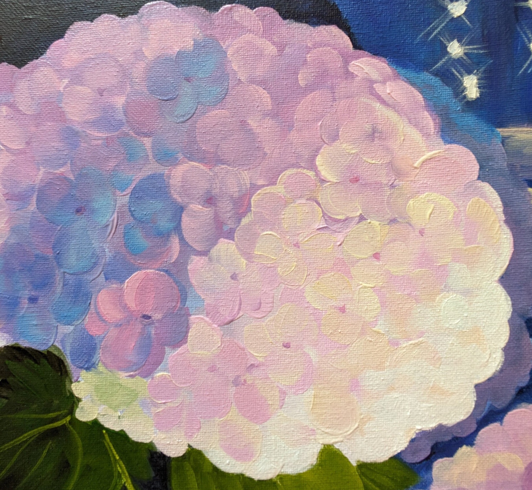 Hydrangea Flowers Original Oil Painting on Canvas - Etsy