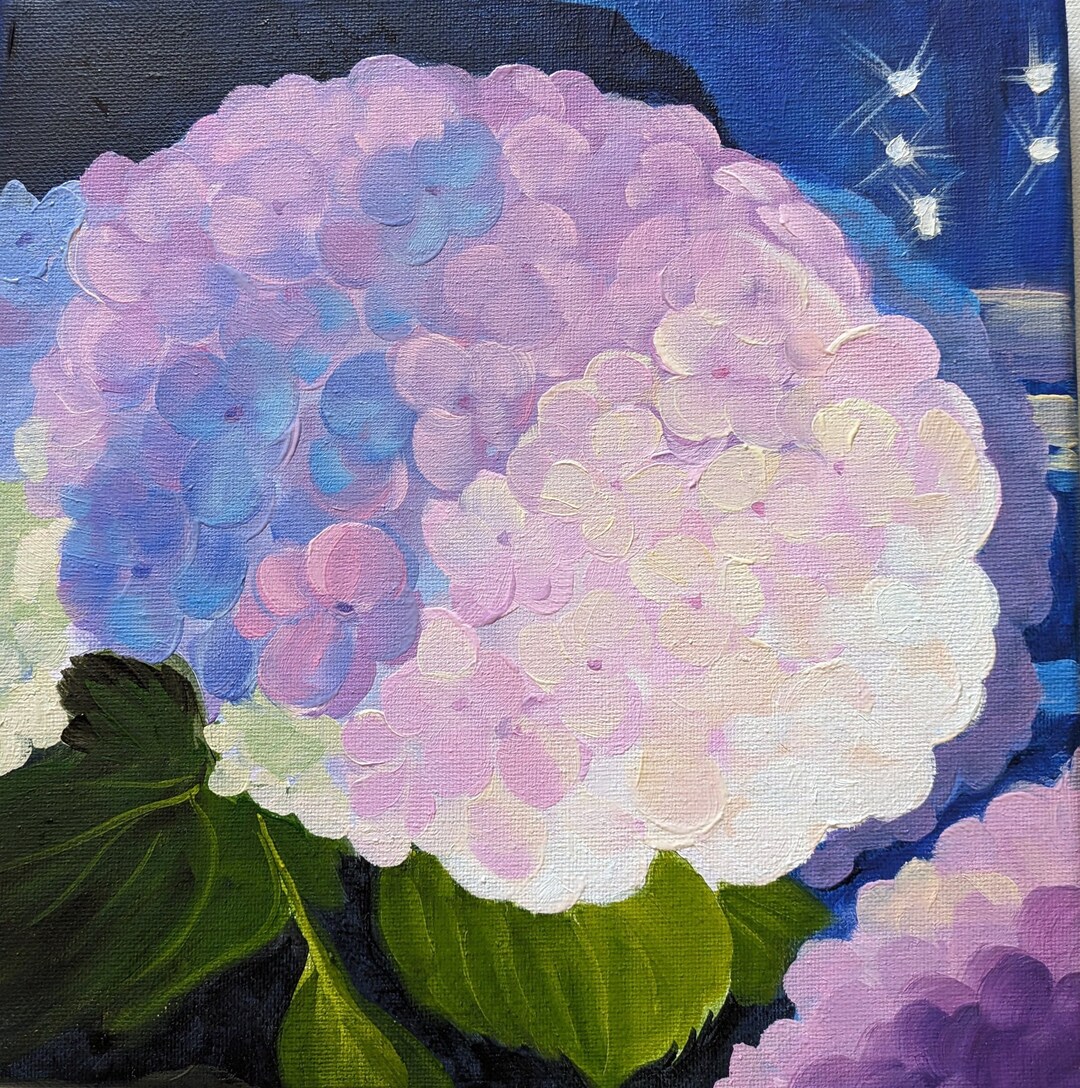 Hydrangea Flowers Original Oil Painting on Canvas - Etsy