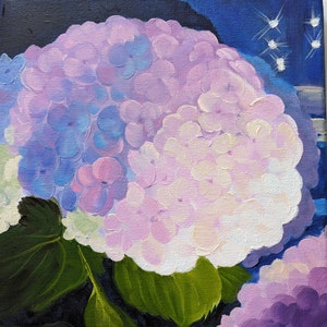 Hydrangea Flowers Original oil painting on canvas