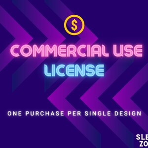 Commercial Use License for Small Business, License for Single Listing (Design) Up to 1000 Sales