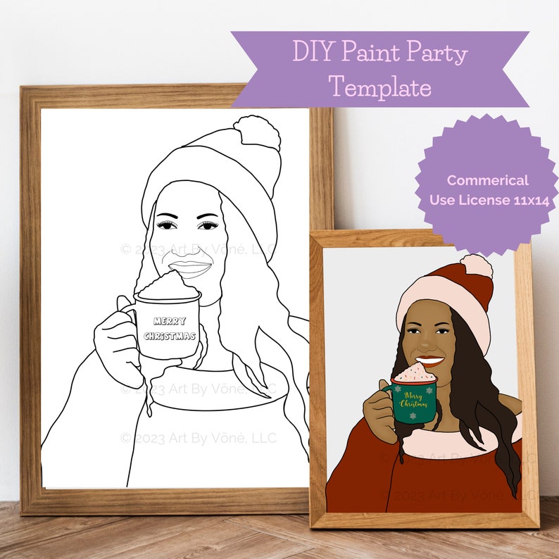 DIY Paint Party Tracer Printable Outlines Paint Made Easy DIY - Etsy