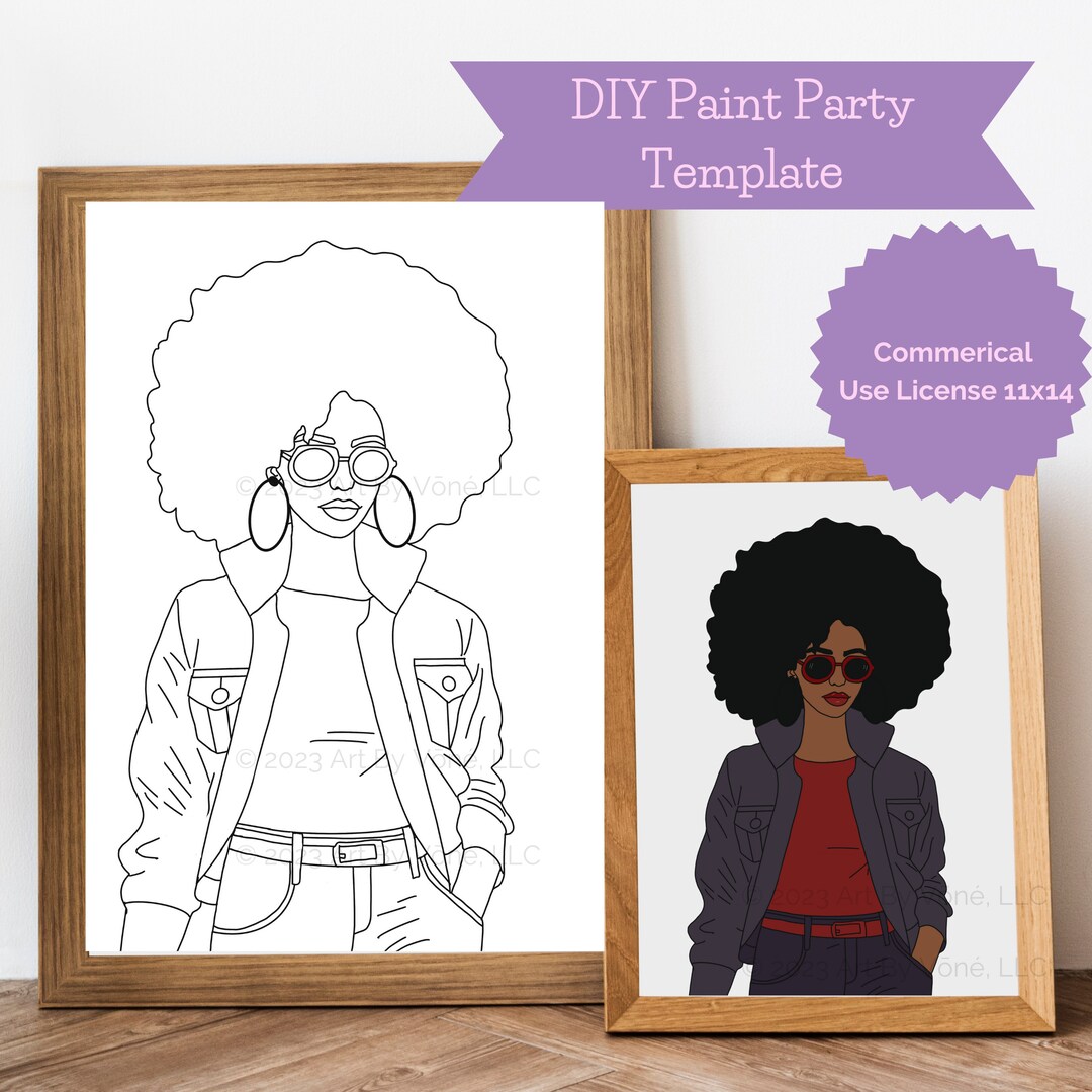 Sip N Paint Canvas Images Easy Trace & Paint Sip N Paint Adult Instant