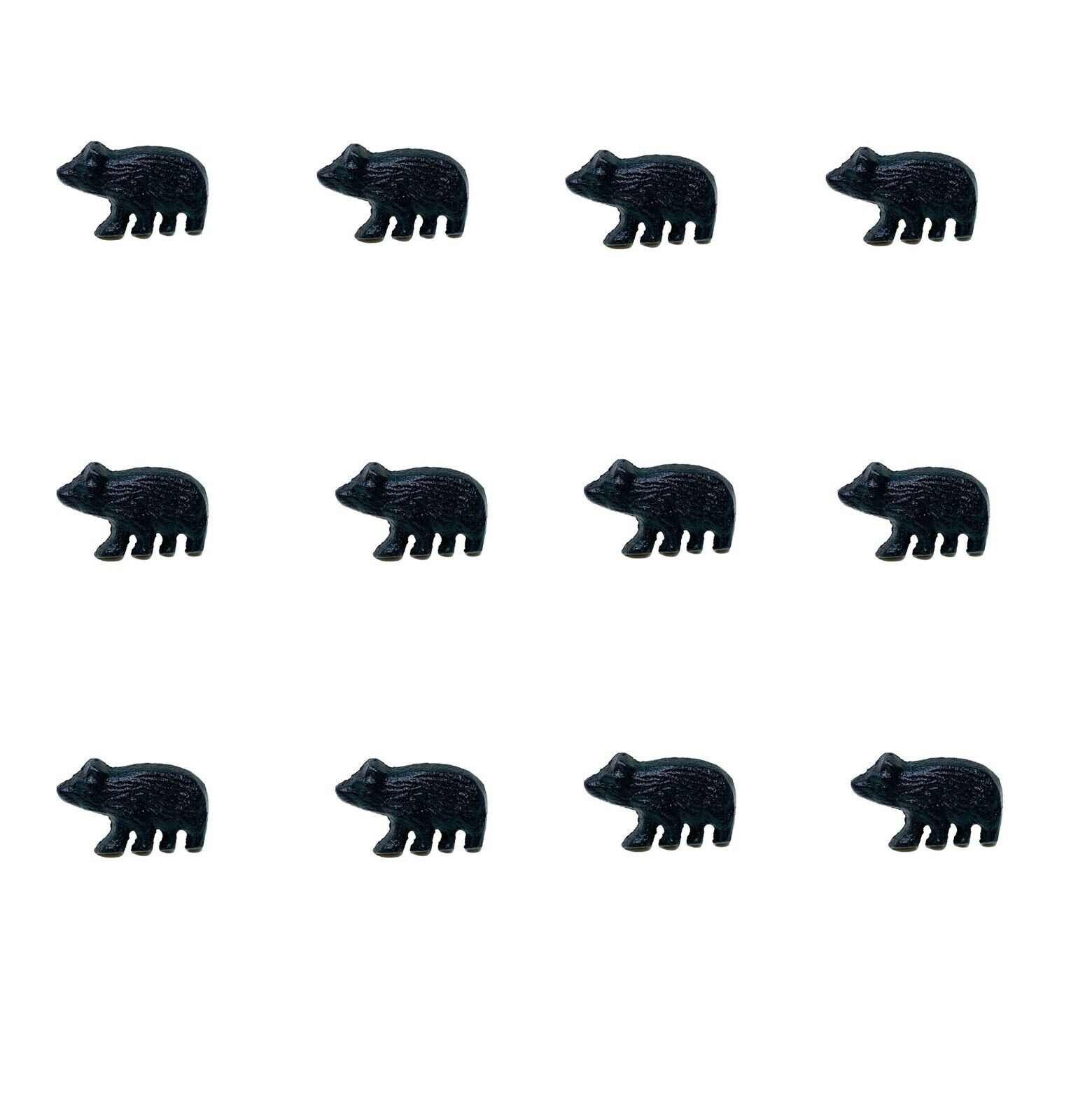 Rustic Metal Black Bear Drawer Dresser Pull Knob Lodge Cabin