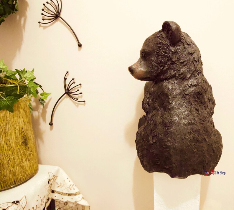 Rustic Black Bear Toilet Paper Holder Country Cabin Lodge Etsy
