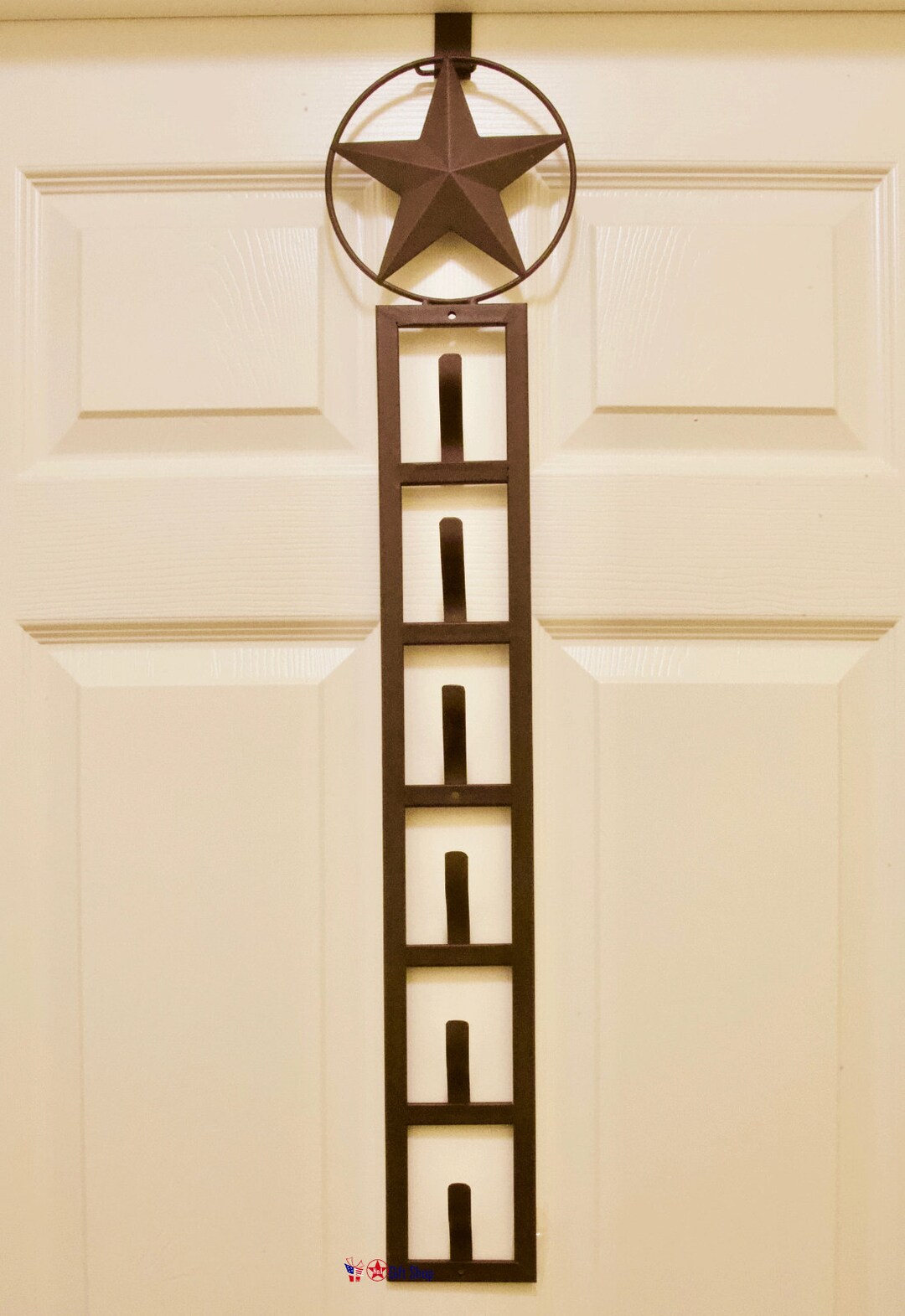 Metal Star Baseball Cap Holder Wall Mounted Over the Door Display