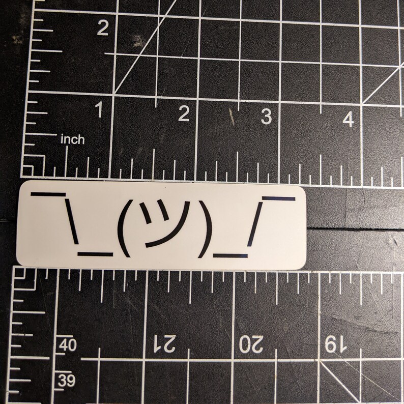 Shrug Sticker Emoji Emoticon ASCII Art Etsy