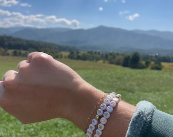 Handcrafted Great Smokey Mountains Bead Bracelet - Crafted with Love by Shelby - Michigan Made