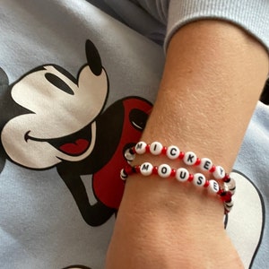 Handmade Disney-Inspired Bracelet Set - Mickey Mouse Charm - Kids & Adult Sizes - Perfect for Theme Park Visits or Birthday Gifts