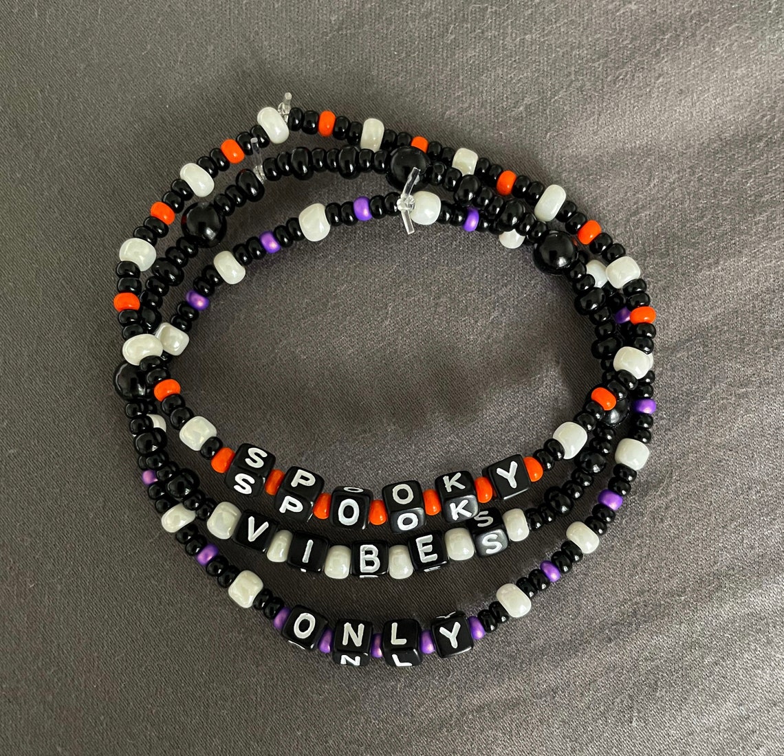 Spooky Vibes Only Halloween Bracelet Etsy