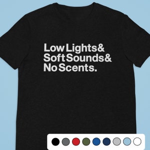 Migraine Brain Unisex Shirt, Low Lights & Soft Sounds No Scent, Headache Sick Spoonie Tee, Invisible Chronic Illness Disability Disease Pain