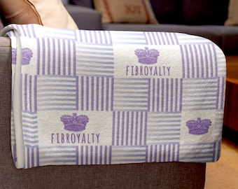Fibromyalgiedeken, fibroyalty schattig lepeltje gooien, chronische pijn onzichtbare ziekte bewustzijn, verborgen handicap, Fibro Warrior vakantiecadeau