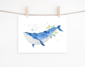 Whale poster * Golden details *