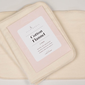 Organic Cotton Flannel Cloth for Castor Oil Pack: Unbleached, Reusable (3 Pack)